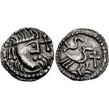 ANGLO-SAXON, Secondary Sceattas. Circa 710-725. AR Sceatt (12.5mm, 0.92 g, 1h). Series J, type 36.