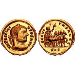 Licinius I. AD 308-324. AV Aureus (20mm, 5.78 g, 12h). Siscia mint. Struck AD 312-313. IMP LICINI VS