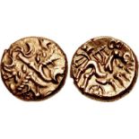 CELTIC, Atrebates & Regni. Commius. Circa 50-25 BC. AV Stater (16.5mm, 5.47 g, 12h). E Type (