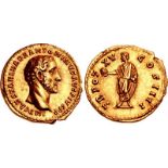 Antoninus Pius. AD 138-161. AV Aureus (19mm, 7.34 g, 6h). Rome mint. Struck AD 151-152. IMP CAES T