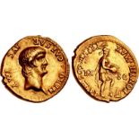 Nero. AD 54-68. AV Aureus (19mm, 7.57 g, 6h). Lugdunum (Lyon) mint. Struck AD 61-62. NERO • CAESAR •