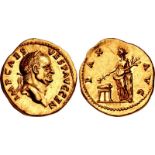 Vespasian. AD 69-79. AV Aureus (19mm, 7.26 g, 12h). Rome mint. Struck AD 73. IMP CAES VESP AVG