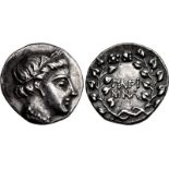 CYCLADES, Paros. Early 2nd century BC. AR Drachm (18mm, 3.88 g, 1h). Mna–, magistrate. Head of