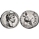 Augustus. 27 BC-AD 14. AR Denarius (18.5mm, 3.72 g, 1h). Lugdunum (Lyon) mint. Struck AD 13-14.