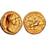 Diva Sabina. Died AD 136/7. AV Aureus (18.5mm, 6.96 g, 6h). Consecration issue. Rome mint. Struck