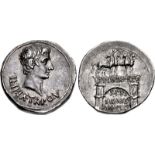 Augustus. 27 BC-AD 14. AR Cistophorus (26mm, 12.12 g, 11h). Pergamum mint. Struck 19-18 BC. IMP • IX