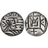 ANGLO-SAXON, Primary Sceattas. Circa 710-720. AR Sceatt (11.5mm, 0.68 g). Series C or R variety or