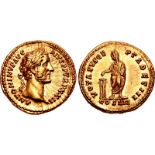 Antoninus Pius. AD 138-161. AV Aureus (19.5mm, 7.21 g, 6h). Rome mint. Struck AD 158-159.