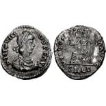 Jovinus. Usurper, AD 411-413. AR Siliqua (16mm, 1.55 g, 6h). Lugdunum (Lyon) mint. D N IOVIN VS P