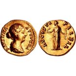 Faustina Junior. Augusta, AD 147-175. AV Aureus (17.5mm, 6.92 g, 6h). Rome mint. Struck under