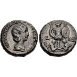 Julia Mamaea. Augusta, AD 222-235. BI Tetradrachm (23mm, 13.71 g, 12h). Alexandria mint. Dated RY 14