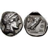 ATTICA, Athens. Circa 454-404 BC. AR Tetradrachm (22mm, 17.05 g, 2h). Head of Athena right,
