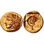 SICILY, Syracuse. Dionysios I. 405-367 BC. AV 20 Litrai – Tetradrachm (10mm, 1.16 g, 9h). Struck