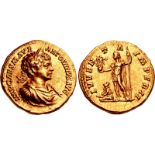 Caracalla. AD 198-217. AV Aureus (19.5mm, 7.25 g, 6h). Rome mint. Struck AD 198-199. IMP CAES M