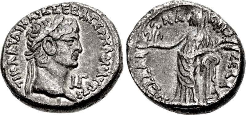 EGYPT, Alexandria. Claudius, with Messalina. AD 41-54. BI Tetradrachm (25mm, 12.82 g, 12h). Dated RY