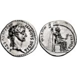 Tiberius. AD 14-37. AR Denarius (20mm, 3.70 g, 2h). “Tribute Penny” type. Lugdunum (Lyon) mint.