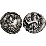 ANGLO-SAXON, Secondary Sceattas. Circa 720-745. AR Sceatt (12mm, 0.97 g, 4h). Series K, type 42c (