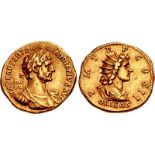 Hadrian. AD 117-138. AV Aureus (19mm, 7.27 g, 7h). Rome mint. Struck AD 118. IMP CAESAR TRAIA N