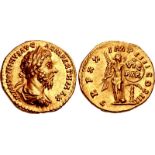Marcus Aurelius. AD 161-180. AV Aureus (19mm, 7.20 g, 6h). Rome mint. Struck AD 166. M ΛNTONINVS ΛVG
