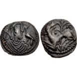 ANGLO-SAXON, Secondary Sceattas. Circa 720-745. AR Sceatt (12mm, 1.06 g, 10h). Series K, type 42b (