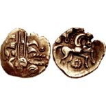 CELTIC, Trinovantes & Catuvellauni. Uninscribed. Circa 55-40 BC. AV Quarter Stater (13mm, 1.12 g).