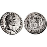 Augustus. 27 BC-AD 14. AR Denarius (18.5mm, 3.84 g, 9h). Lugdunum (Lyon) mint. Struck 2 BC-AD 12.