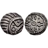 ANGLO-SAXON, Continental Sceattas. Circa 695/700-710/5. AR Sceatt (12mm, 0.98 g). Series E,