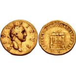 Trajan. AD 98-117. AV Aureus (19mm, 7.01 g, 7h). Restitution issue of Divus Titus. Rome mint. Struck
