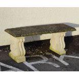 Modern 'stone' garden bench Condition: