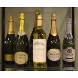 Wines & Spirits - Magnum of Veuve du Vernay Brut sparkling wine, together with four bottles of