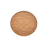 Gold Coins - Swiss 20 franc gold coin, 1927 Condition: