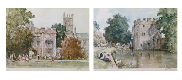 E.R. Sturgeon - Two signed limited edition prints - Wells Cathedral, each signed in pencil, 40.5cm x