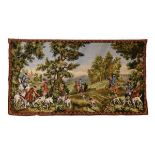 Modern needlepoint wall hanging - A period hunting scene, 73cm x 153cm Condition: