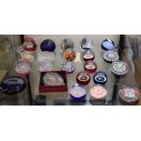Collection of various modern paperweights including; Caithness, Perthshire and John Deacons