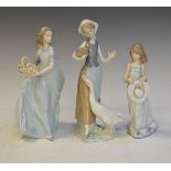 Three Lladro figures - Spring Enchantment, Feeding The Duck and Cathy Condition: