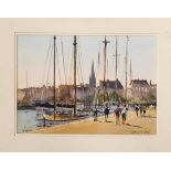 Anthony Avery - Watercolour - St Malo, signed and titled, 25.5cm x 35.5cm, unframed Condition: