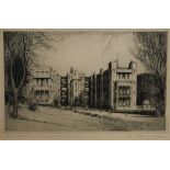 Edward Sharland - Two signed etchings - The Eastfield Inn, Henleaze and The Royal Infirmary, each