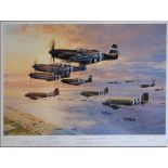 Robert Taylor - Signed limited edition print - D Day, The Airborne Assault, No.15/350, signed by