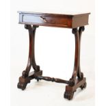 Victorian mahogany rectangular top side table, fitted one drawer to the frieze and standing on