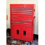 Modern metal two tier tool chest/trolley Condition: