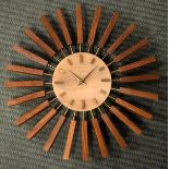 Modern Design - Manley sunburst style wall clock Condition:
