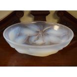 1930's period Vallon opalescent moulded glass bowl decorated with berries Condition: