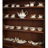 Royal Albert Old Country Roses six person tea service together with six matching soup bowls and