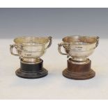 Pair of small silver two handled trophy cups, Sheffield 1929/1930, 4.2oz approx Condition: