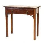 19th Century mahogany rectangular top side table fitted one drawer to the frieze and standing on