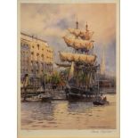 Frank Shipsides - Signed limited edition print - Waterfront, No.689/850, signed and numbered in