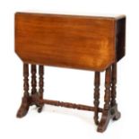 Edwardian walnut two flap Sutherland tea table Condition: