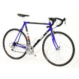 Look carbon fibre racing cycle having primarily Shimano 105 group set on Campagnolo hubs with