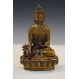 Bronzed brass Buddha Condition: