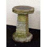 Modern 'stone' rustic style birdbath Condition: